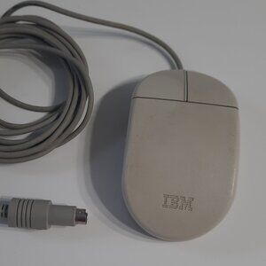 IBM 2-Button PS/2 Wired Mouse Model 33G5430 Vintage Beige Desktop PC